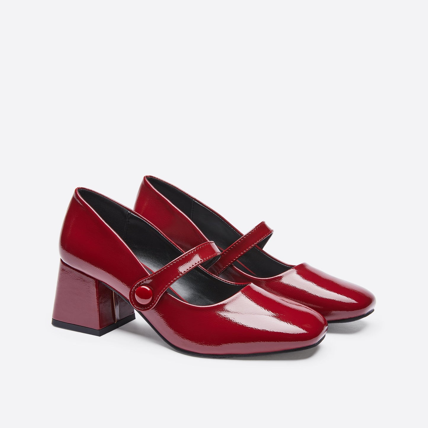 flowersverse - Women Ornament Block Heeled Mary Janes