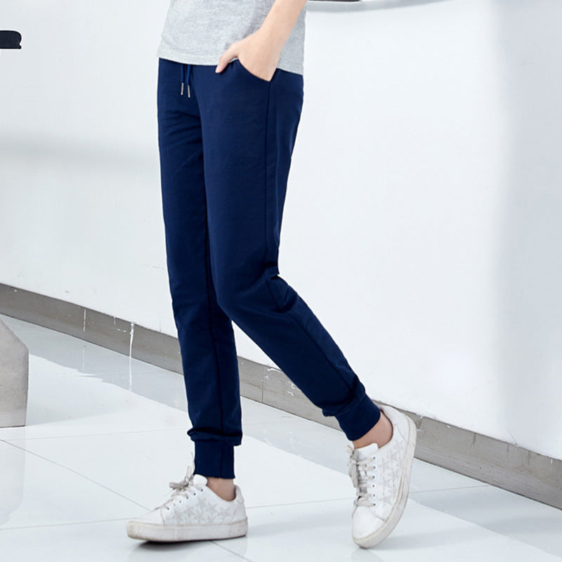 flowersverse Casual Pants Women's Clothing Spring Korean Style Fashionable Versatile Slimming Tapered Sweatpants Harem Sports Pants Women's Trousers