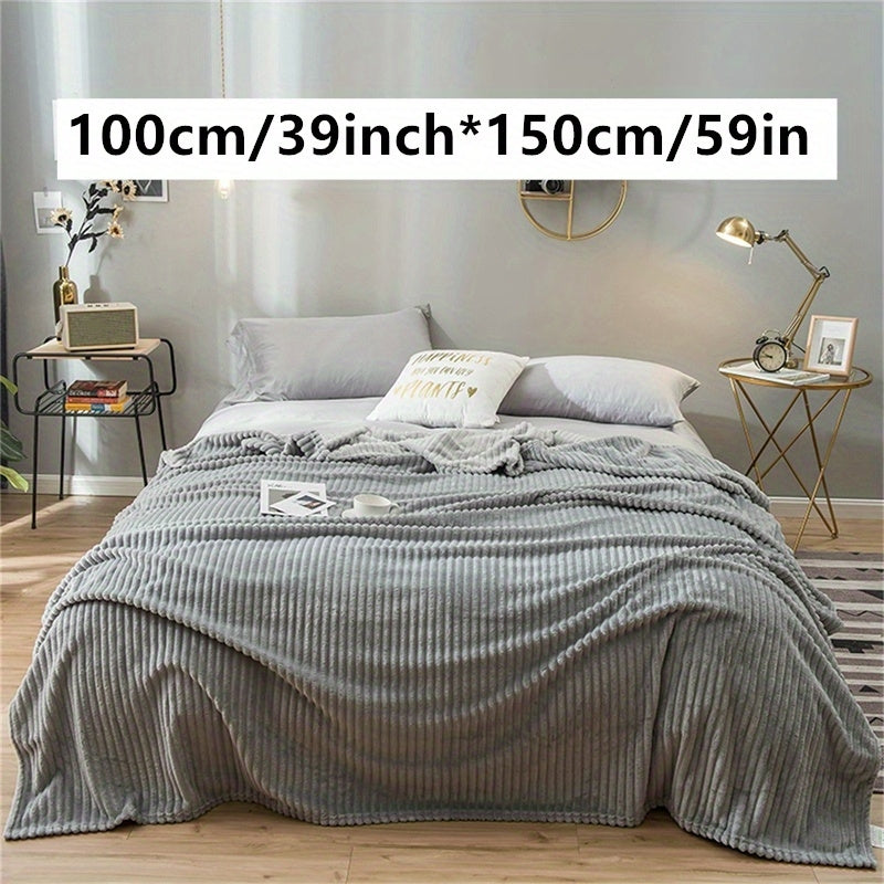 1pc Ultra-Soft Plush Imitation Rabbit Fur Throw Blanket - Warm, Cozy, and Soothing for Couch, Bed, and Sofa - Perfect for Snuggling Up on Chilly Nights