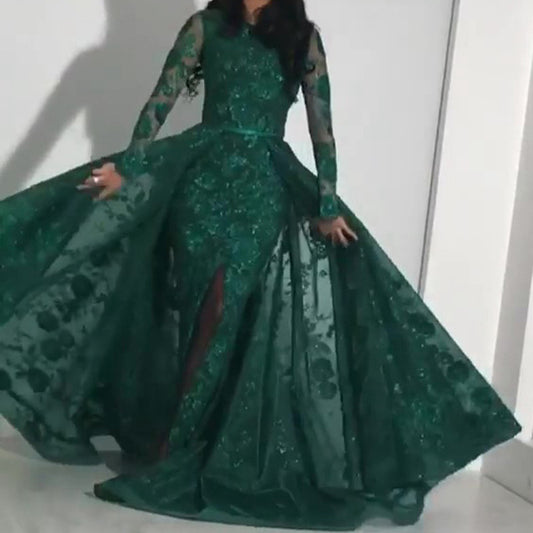 spring New Popular trade women's clothing independent station sprinkling gold embroidery sexy hip-wrapped pendulum dress dress women