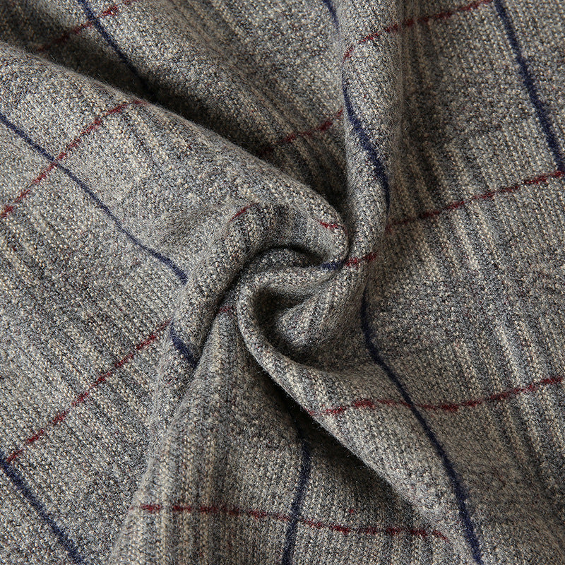 1pc Men's Winter Warm Plaid Scarf, Versatile Simple Casual Neck Scarf