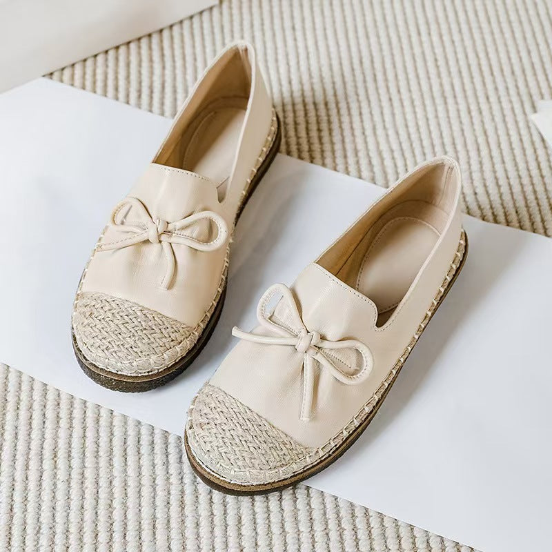 flowersverse Women's Casual Vintage Round Toe Flats All Season Shoes