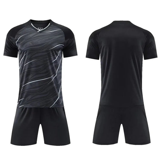 Quick Dry 2 Piece Children Football Jersey Sets Custom Men Team Club Training Soccer Uniform Outfit Summer Sportswear Kit