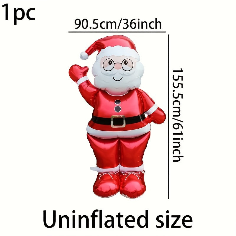 1/2pcs Santa Balloon Set, Suitable for Christmas Party Decoration and Themed Activities, Suitable for New Year and Seasonal Celebrations, No Electricity Required