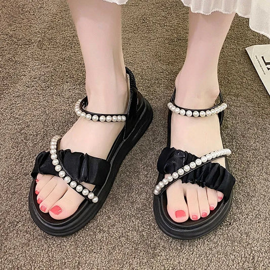 Girls' Sandals Summer New Versatile Soft Sole Children's Sandals Little Girls Middle Big Children Princess Shoes