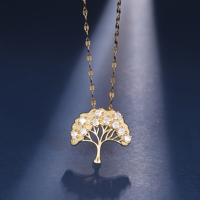 Elegant Creative Fashion Tree of Life Necklace Set Zirconia Pendant Necklace A Special Valentine's Day Gift Things Memorial Gift Mother's Day Gift Christmas Gift Holiday Gift Birthday Gift