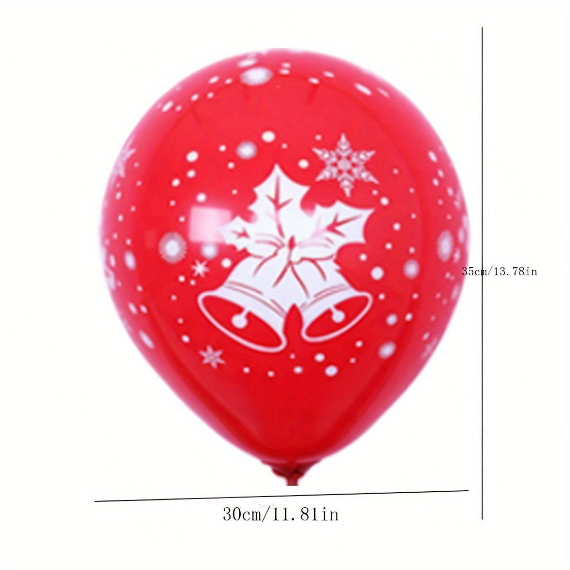 100pcs Festive Balloon Set - Red & Green Latex Balloons with Christmas Prints for Holiday Parties, Weddings, Engagements & More