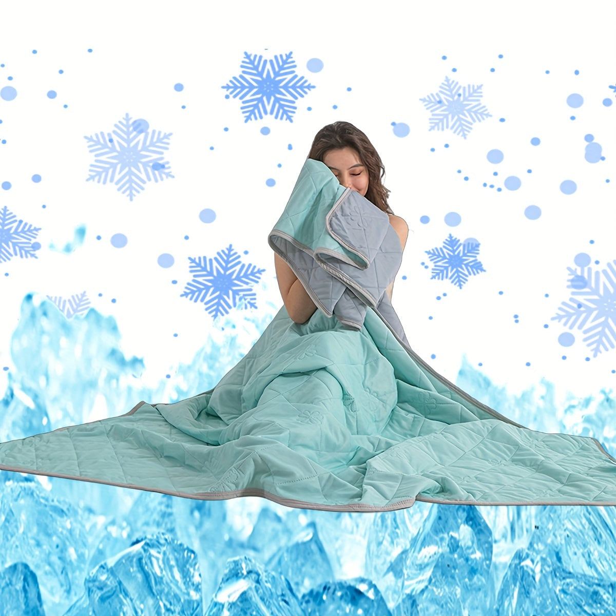 1pc Cooling Blanket, Large Summer Cool Throw For Hot Sleepers, Lightweight Air Cooling Comforter, Adult Heat Absorbing Soft Breathable Smooth Cover