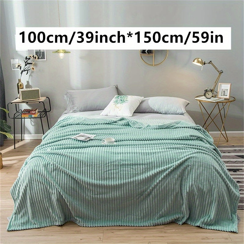 1pc Ultra-Soft Plush Imitation Rabbit Fur Throw Blanket - Warm, Cozy, and Soothing for Couch, Bed, and Sofa - Perfect for Snuggling Up on Chilly Nights
