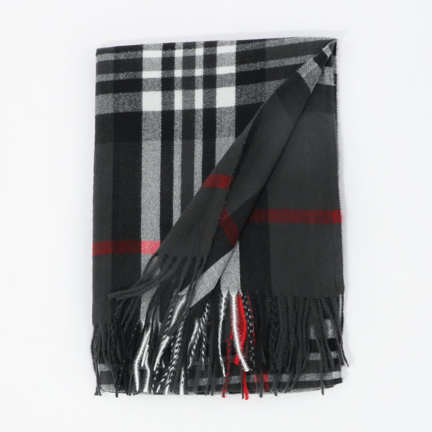 1pc Men's Casual Versatile Imitation Cashmere Striped Tassel Warm Scarf Shawl Daily Matching
