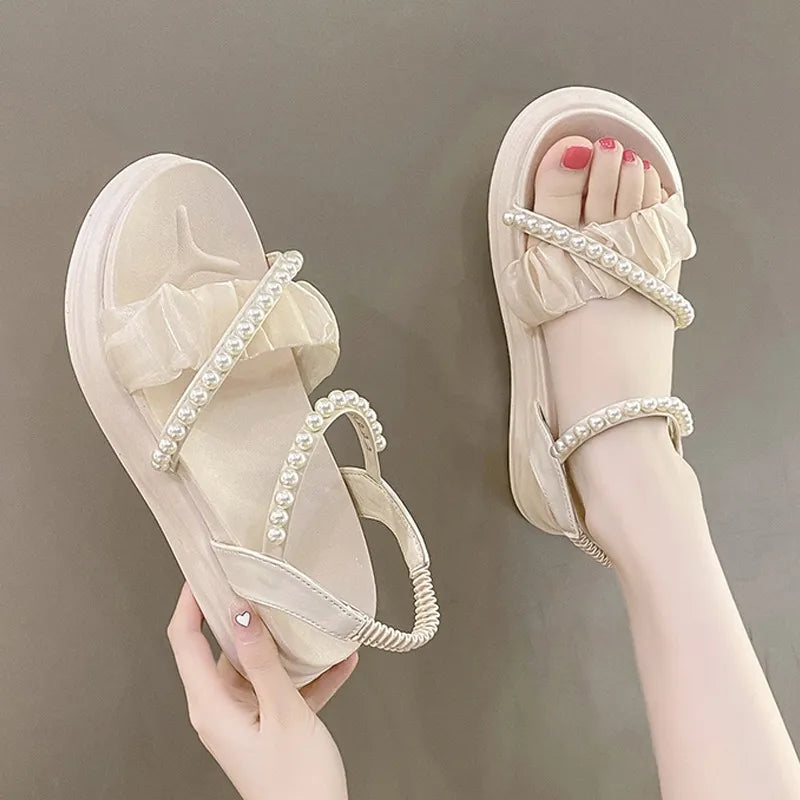 Girls' Sandals Summer New Versatile Soft Sole Children's Sandals Little Girls Middle Big Children Princess Shoes