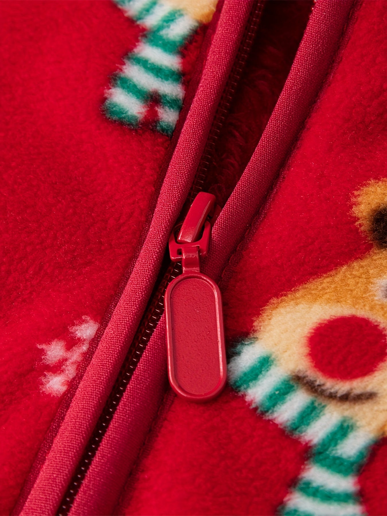 Cozy Boy's Reindeer Pattern Fleece Jacket, Warm Zip-Up Stand Collar Coat for Fall Winter Outdoor Adventures