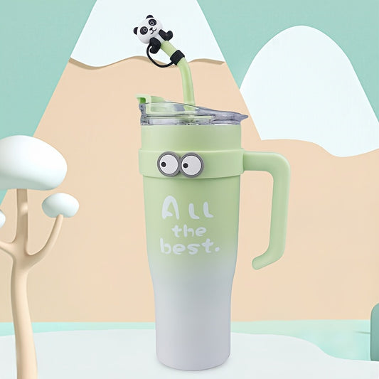 New Big Mac Insulated Vacuum Cup Women New Large Capacity Personality Fashion Trend Stainless Steel Liner Water Cup Kettle Straw Cup