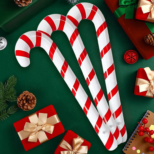 3pcs, Modern Red & White Inflatable Candy Cane Balloons, Festive Christmas Home Decor, No Power Needed, Xmas Gift, Party Supplies for Kitchen & Home
