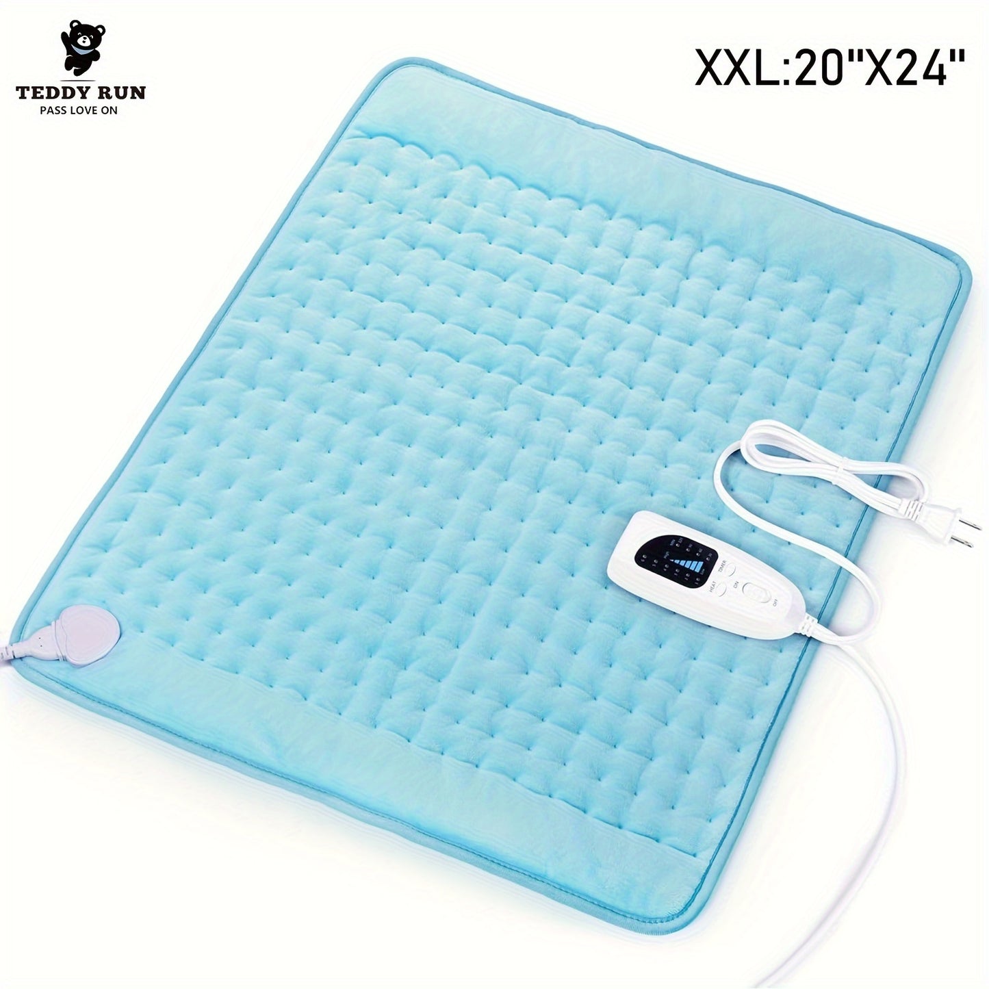 Electric Heating Pads, 20" x 24" Heat Heating Pad with 6 Temperature Settings&2H Auto Shut Off, Fast Heating Pad for Cramps, Neck and Shoulders