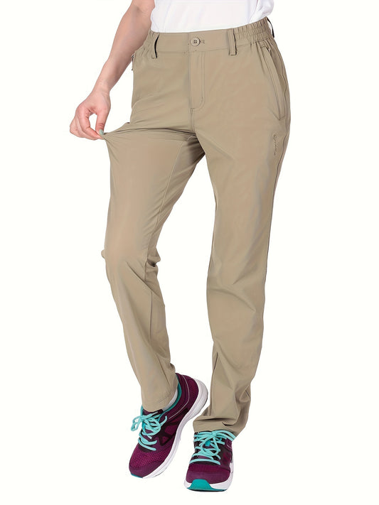 Women's High Waist Quick-drying Stretchy Outdoor Pants For Hiking, Mountaineering & Climbing, Women's Activewear