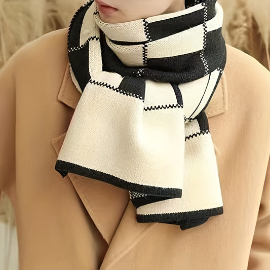 1pc Men's Thickened Scarf, Autumn Winter Casual Scarf