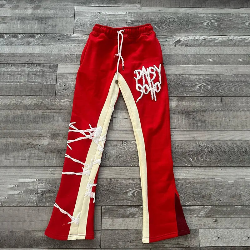 Designer Mens Pants Graphic Print Vintage Streetwear Micro Stretch Flared Pants Men women womens Loose Casual Sports Joggers Sweatpants