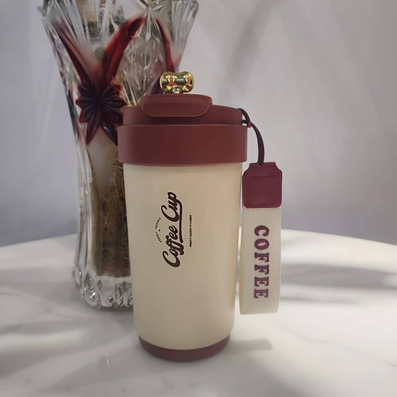 1pc, Travel Mug, Stainless Steel Coffee Cups, Vacuum Insulated Water Cups, Portable Travel Drinkware, Gifts