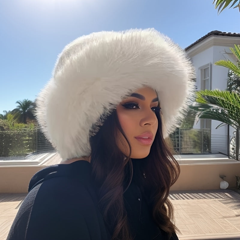 Cozy & Warm Women's Fleece-Lined Beanie - Thick, Plush Winter Hat with Ear Flaps, No Brim, Perfect for Valentine's Day