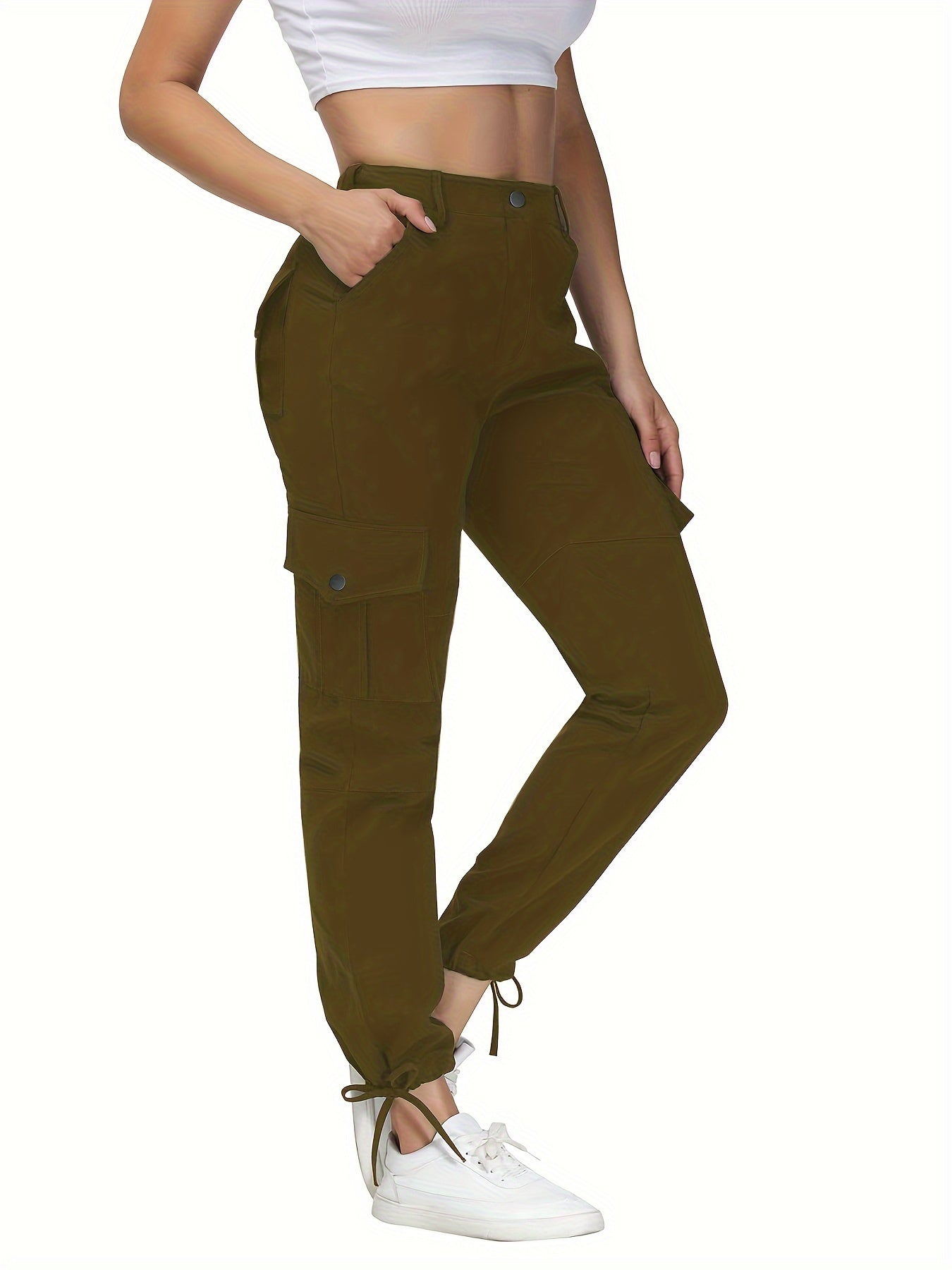 Women's Outdoor Stretch Pants, Comfortable Fit, Casual Utility Pant With Pockets For Hiking & Everyday Wear Suitable For Autumn