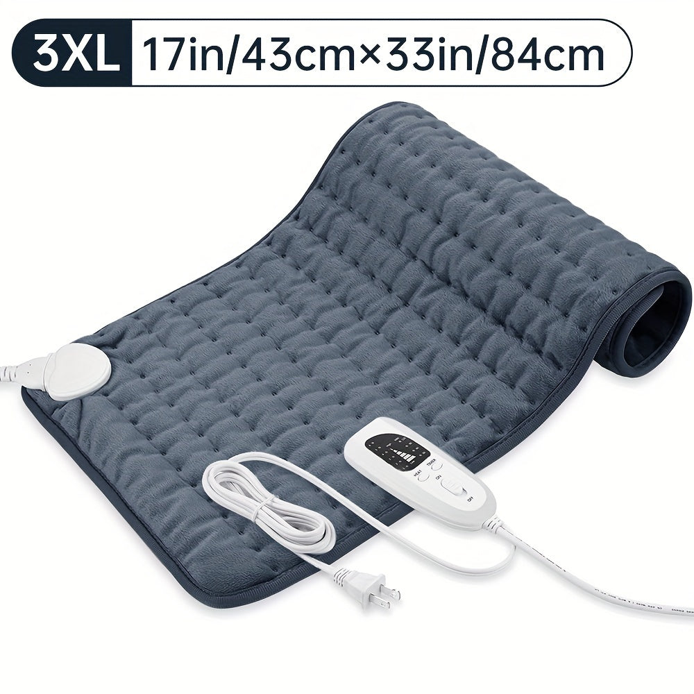 Extra Large Electric Heating Pad 16x30" - Comfort Relief for Back, Neck, Shoulders & More - 6 Heat Levels, 4 Timer Settings, Auto Shut-Off, Machine Washable, Moist/Dry Relax