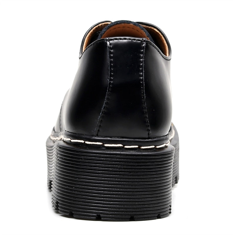 Amozae Black Platform Flats Shoes Women 2022 New Spring Lace Up Pumps Female Footwear Designer Heels Woman Sneakers Party Shoes Ladies