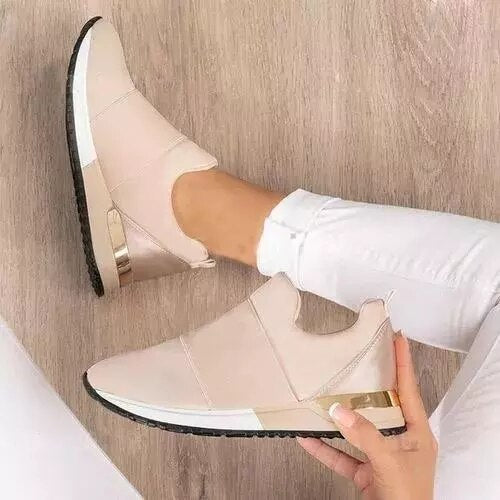 Amozae New Fashion Women Casual Shoes Mesh Breathable Comfortable Female Sneakers Summer Solid Color Slip On Ladies Walking Shoes