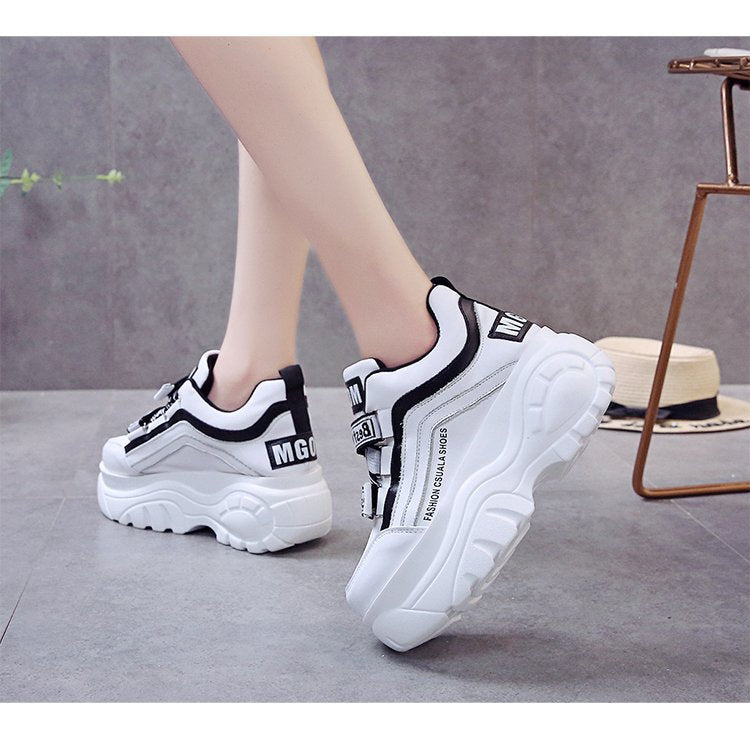 Amozae Sneaker Women Buckle Woman Muffin Breathable Women Causal Shoes Platform Spring Autumn Fashion Thick Bottom Sneakers
