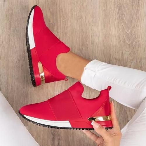 Amozae New Fashion Women Casual Shoes Mesh Breathable Comfortable Female Sneakers Summer Solid Color Slip On Ladies Walking Shoes