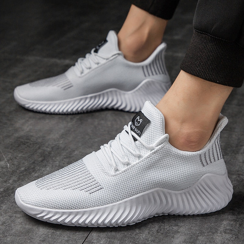 Amozae Men's Mesh Breathable Running Shoes Gym Sneakers Outdoor Comfortable Fitness Trainer Sport Lightweight Walking Jogging Shoes