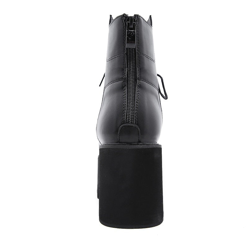 Thanksgiving Amozae 2022 Women Ankle Boots Round Toe EVA Soft Material Lace-Up Female Short Boots Thick Platform Ladies Shoes Black