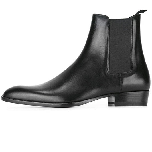 Amozae Black Friday Amozae Chelsea Boots Real Leather Winter For Man Suede Slip On Martin Ankle Boots Winter Pointed Toe Soft Leather Shoes Large Size Man