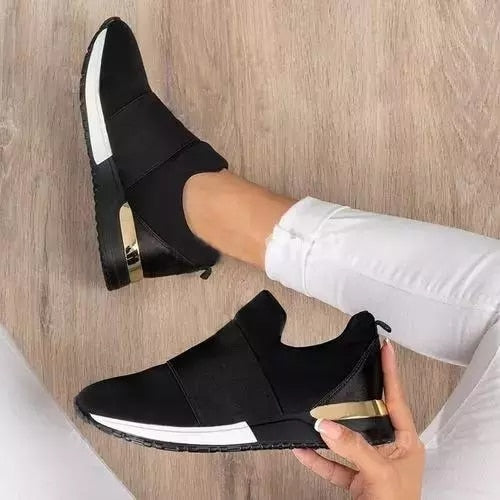 Amozae New Fashion Women Casual Shoes Mesh Breathable Comfortable Female Sneakers Summer Solid Color Slip On Ladies Walking Shoes