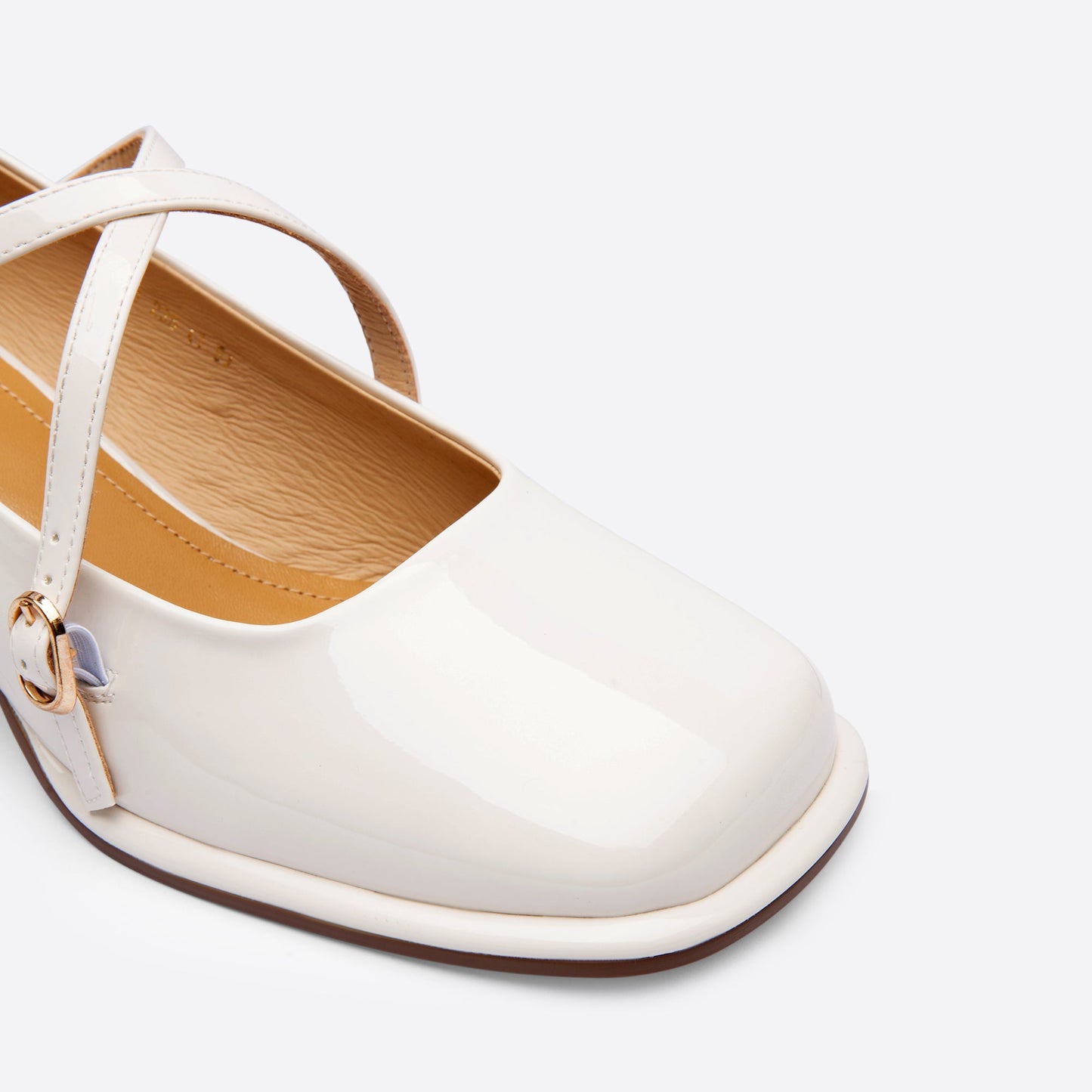 flowersverse - Women Vintage Pin Buckle Square Toe Mary Janes