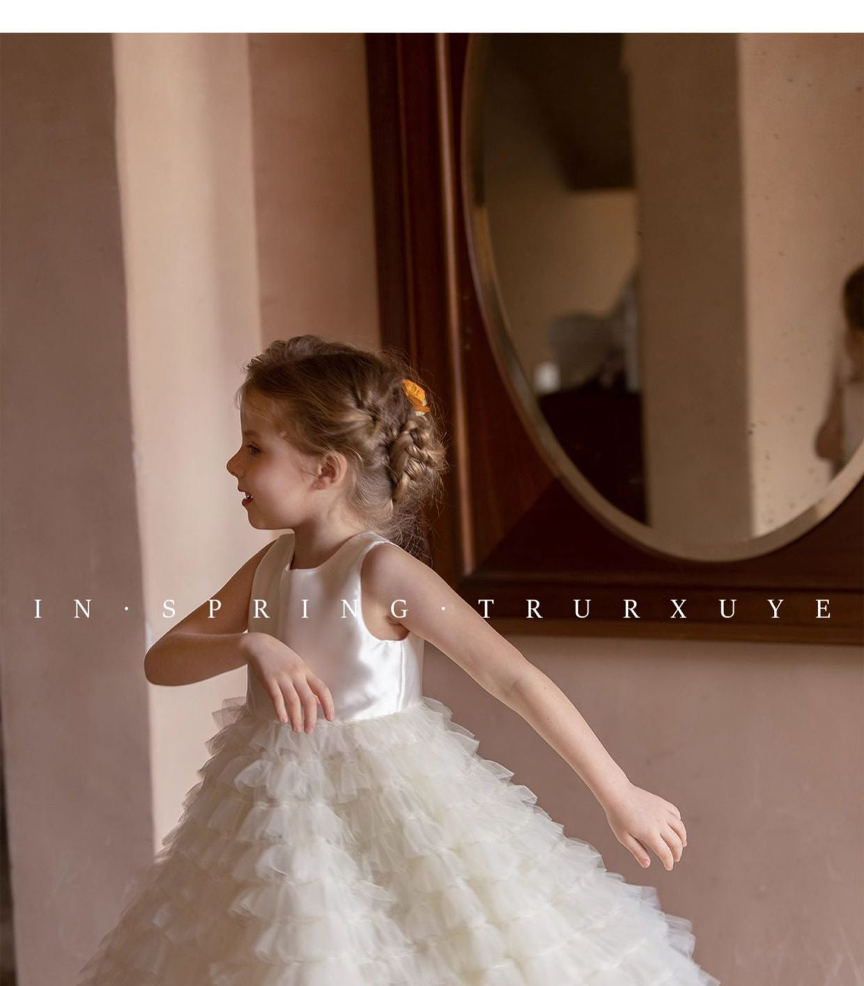 flowersverse Girls' Cross-Border Dress Cake Dress Summer Graceful Vest Birthday Gift Children Dress European and American Princess Dress