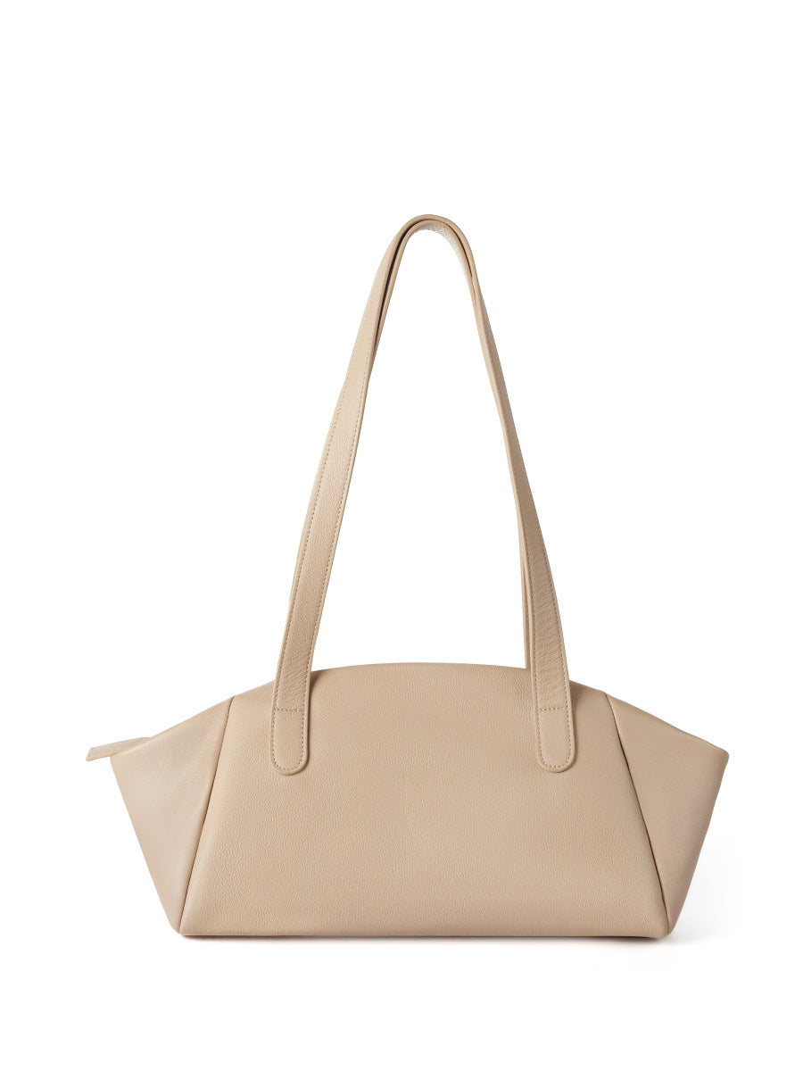 Large capacity simple shoulder wing bag, leather tote bag, fashionable portable women's bag