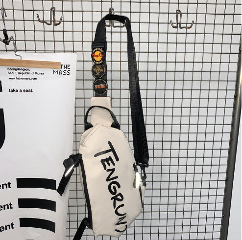 FLOWERSVERSE Men's Bag Fashion Messenger Bag Schoolboy Backpack Niche Sports Leisure Bag Women's Shoulder Bag Personality Japanese Style Chest Bag