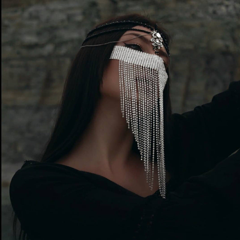 2025 fashion neck chain Popular trade supply flash diamond collarbone necklace fringed chain sexy bar nightclub party accessories woman