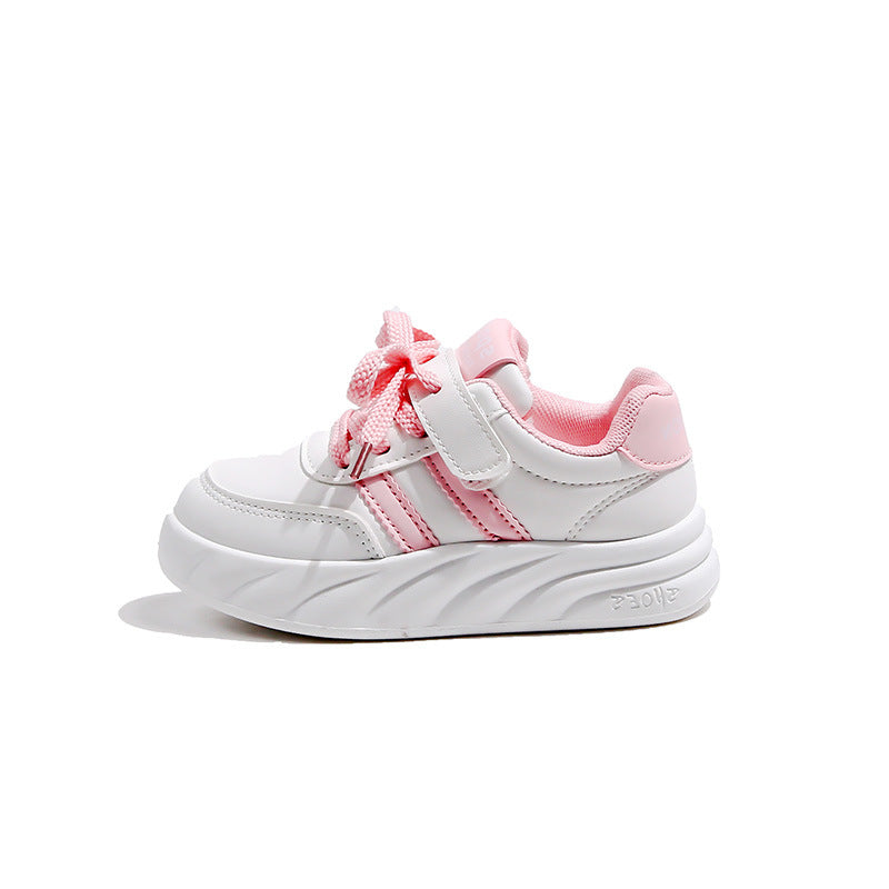 flowersverse Girls' Shoes Spring and Autumn New Children Sports Dad Shoes Soft Bottom Girls Medium and Big Children Light Running Shoes Non-Slip