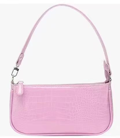 FLOWERSVERSE High-Grade Special-Interest Design Bag Retro Underarm Bag Baguette Bag Alligator Print Handbag Bag Handbag