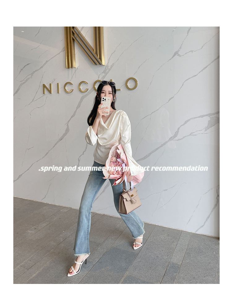 flowersverse Sexy Pointed High Heel Shoes 23 Summer New Rhinestone Stiletto Roman Sandals with Square Buckle Open Toe Women's Shoes Slippers