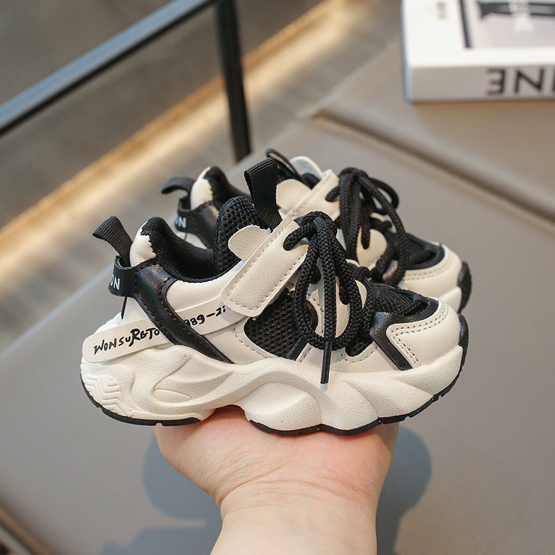 flowersverse Children's Shoes Spring New Children Sneaker Mesh Breathable Baby Toddler Running Shoes Boys and Girls Dad Shoes
