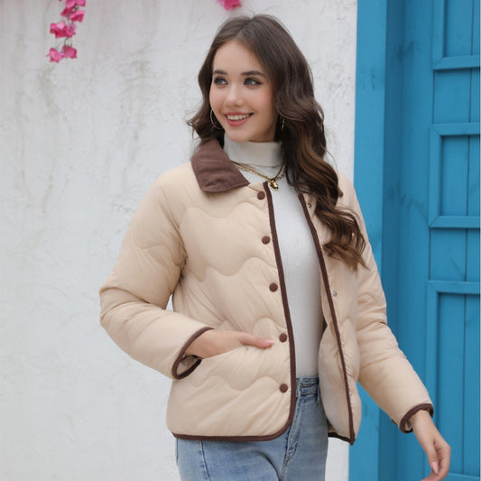 New's new cotton-padded clothes ins padded light and thin small cotton-padded jacket 2025 spring and autumn fashion women's clothing Xiaoxiangfeng jacket