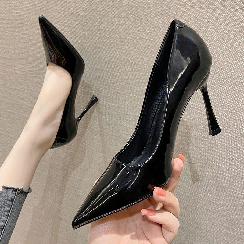 2025 SX988-1 sexy stiletto high heels women's pointed New patent leather ultra-high heels women's shoes