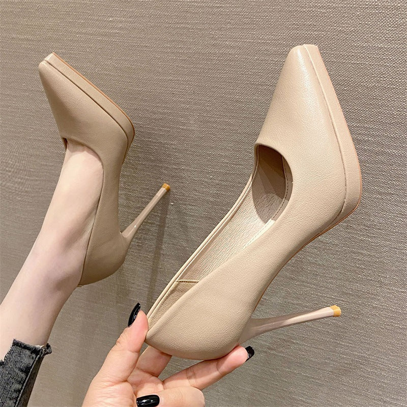 2025 1088B professional OL high heels women's 2025 autumn new pointed single shoes women's sexy high heels 10cm stiletto