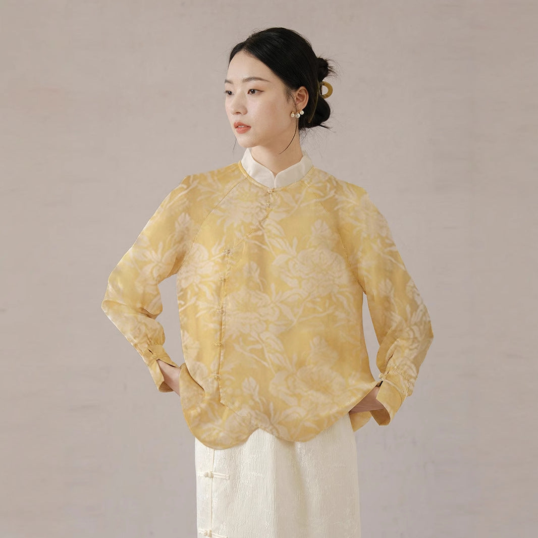 Women's long skirt spring and summer, national style women's clothing high-end sense, improved jacquard elastic waist medium and long skirt B0309