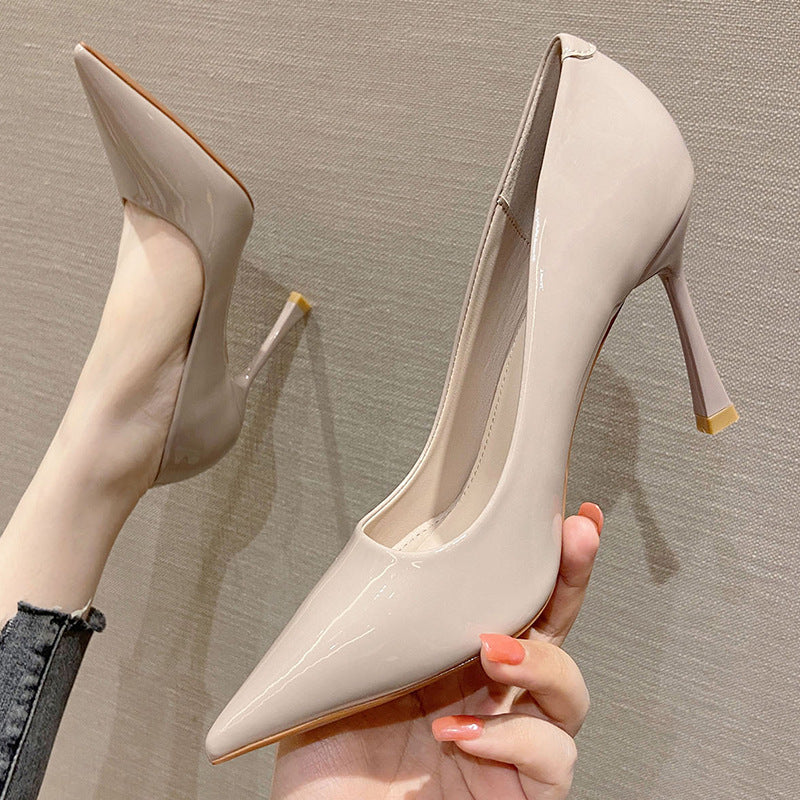2025 SX988-1 sexy stiletto high heels women's pointed New patent leather ultra-high heels women's shoes