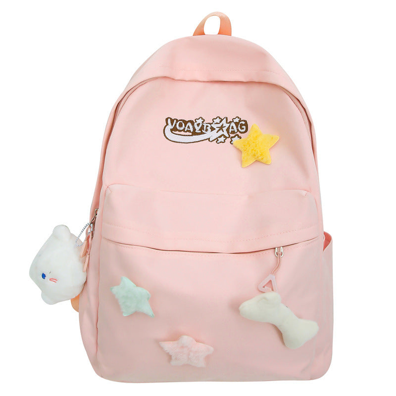 2025 Niche versatile ins style schoolbag for girls, high school students, large-capacity backpack, high-value Korean version of student backpack for women