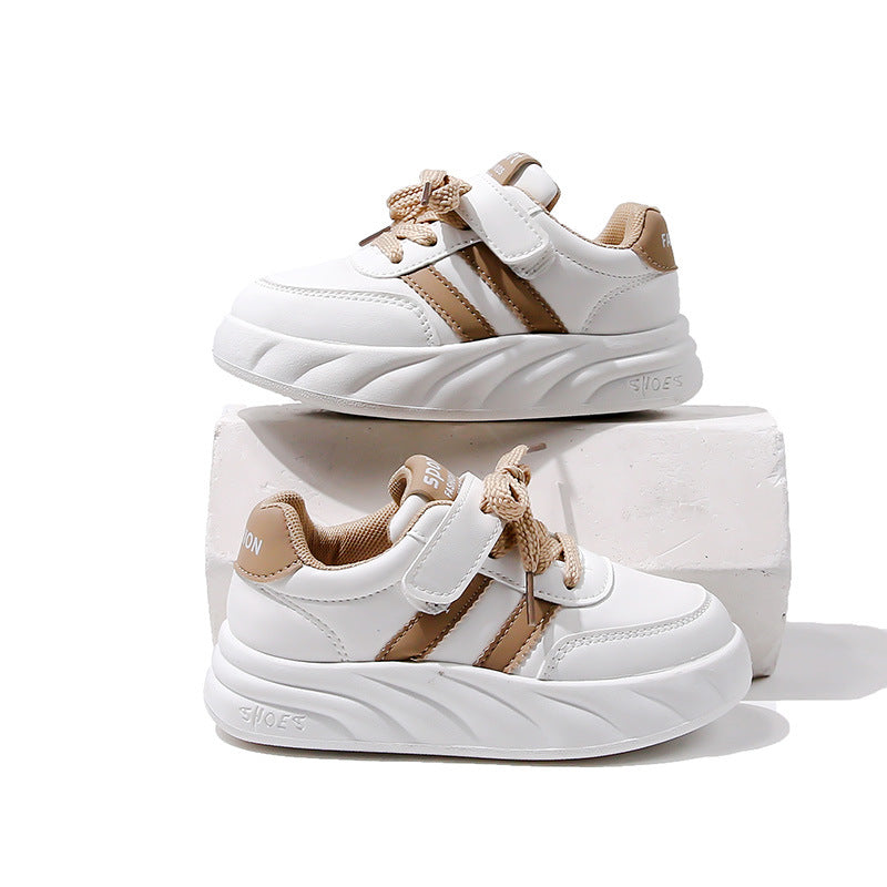 flowersverse Girls' Shoes Spring and Autumn New Children Sports Dad Shoes Soft Bottom Girls Medium and Big Children Light Running Shoes Non-Slip